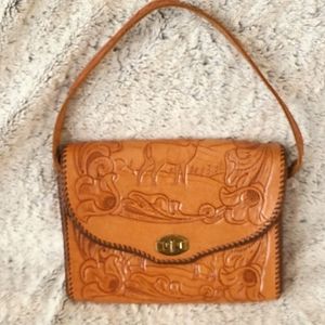 Hand Tooled Leather Handbag